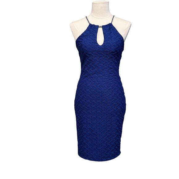 Bisou Bisou Ryal Blue Strapless Cocktail Dress Size 4 - Picture 1 of 10